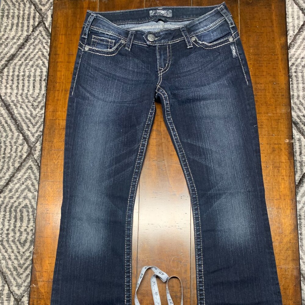 Silver Jeans Tuesday 16 1/2 Size W29 L 33 Indigo Luxe Slim Bootcut